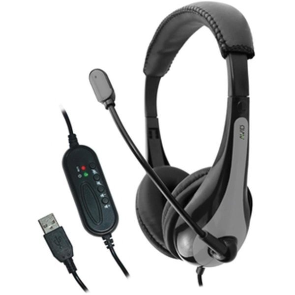 Avid Products AE-39 Usb Plug Headset; Black & Gray, Avid Products Inc, Mfr#: AE-39